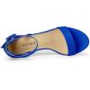 imageAllegra K Womens Ankle Strap Block Low Heel SandalDeep Blue