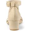 imageAllegra K Womens Ankle Strap Block Low Heel SandalIvory