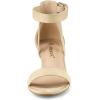 imageAllegra K Womens Ankle Strap Block Low Heel SandalIvory