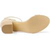imageAllegra K Womens Ankle Strap Block Low Heel SandalIvory