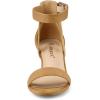 imageAllegra K Womens Ankle Strap Block Low Heel SandalKhaki