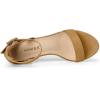 imageAllegra K Womens Ankle Strap Block Low Heel SandalKhaki