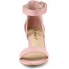 imageAllegra K Womens Ankle Strap Block Low Heel SandalLight Pink