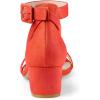 imageAllegra K Womens Ankle Strap Block Low Heel SandalOrange