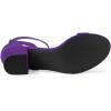 imageAllegra K Womens Ankle Strap Block Low Heel SandalPurple