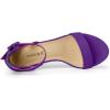 imageAllegra K Womens Ankle Strap Block Low Heel SandalPurple