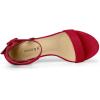 imageAllegra K Womens Ankle Strap Block Low Heel SandalRed