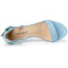 imageAllegra K Womens Ankle Strap Block Low Heel SandalSky Blue