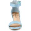 imageAllegra K Womens Ankle Strap Block Low Heel SandalSky Blue