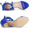 imageAllegra K Womens Strappy Lace Up Heel Chunky High Heels SandalsRoyal Blue
