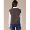 imageAllegra K Womens Sweater Vest V Neck Sleeveless Uniform Classic Knitted Pullover TopsCoffee