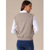 imageAllegra K Womens Sweater Vest V Neck Sleeveless Uniform Classic Knitted Pullover TopsKhaki
