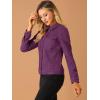 imageAllegra K Womens TurnDown Collar Flap Pockets Snap Button Faux Suede JacketPurple
