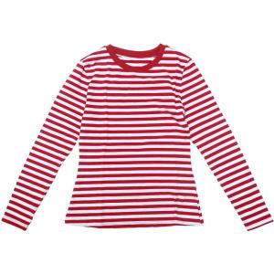 imageAllegra K Striped t Shirts for Women Long Sleeve Tops Crew Neck Fitted Tees Casual Trendy OutfitsDeep Red Stripe