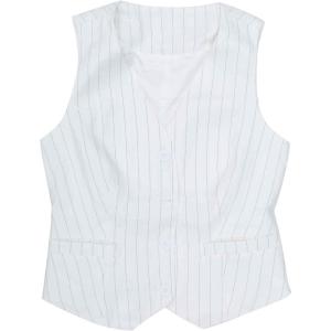 imageAllegra K Vest Tops for Women V Neck Sleeveless Button Down Striped Trendy Waistcoat Top Ladies Business Casual OutfitsWhite