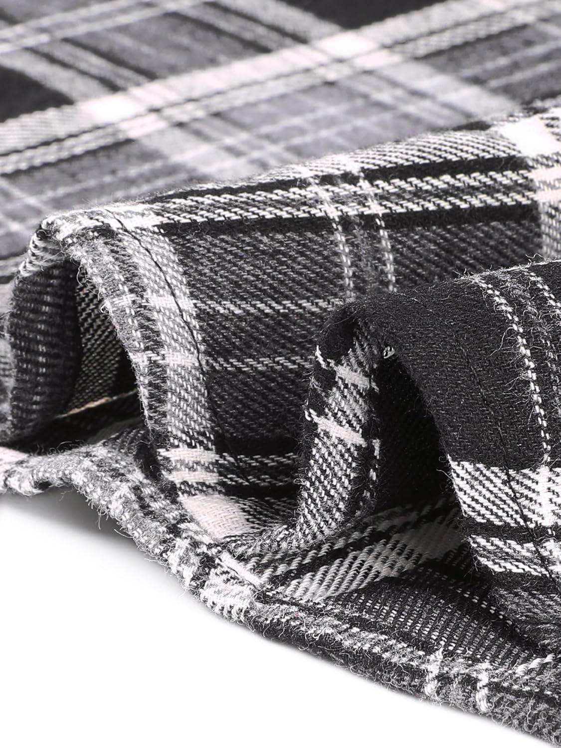 imageAllegra K Womens Plaid Pants High Waisted Vintage Tartan Checkered Cropped Casual Work PantsBlack Beige