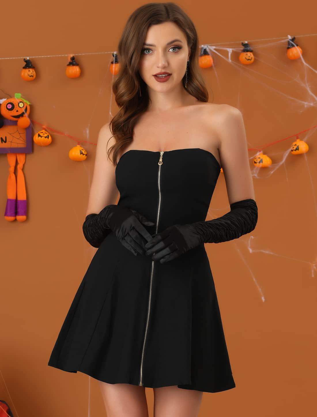 imageAllegra K Womens Sexy Strapless Party Dress Sweetheart Neck Sleeveless Mini Tube Top DressesBlack
