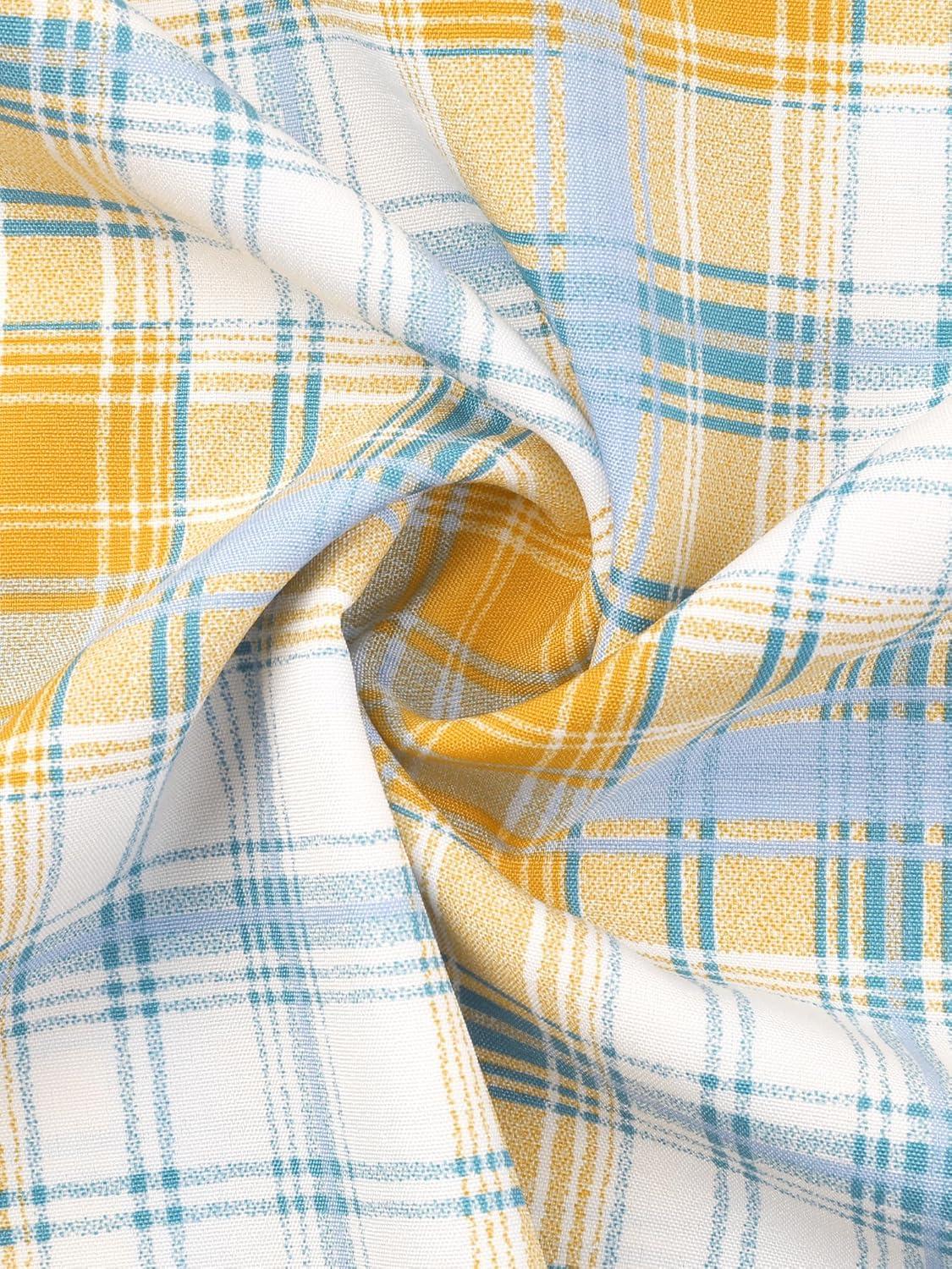 imageAllegra K Womens Tie Front Tops Long Sleeve Dressy Elegant Bow Neck ShirtWhite Yellow Green