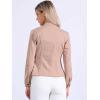 imageAllegra K Casual Denim Jacket for Womens Classic Stand Collar Long Sleeve Jean JacketPink