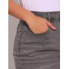 imageAllegra K Casual Denim Skirt for Womens High Waist Split Back Pockets Midi Jean SkirtsGrey