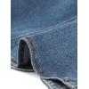 imageAllegra K Denim Jacket for Womens Collarless 2025 Cardigan 34 Sleeve Crop Jean JacketsBlue
