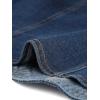 imageAllegra K Denim Jacket for Womens Collarless 2025 Cardigan 34 Sleeve Crop Jean JacketsDark Blue