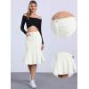 imageAllegra K Denim Jean Skirt for Womens High Waist Bodycon Ruffles Fishtail SkirtsWhite