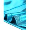 imageAllegra K Metallic Crop Top for Womens Sleeveless Cut Out Party Clubwear Holographic Tank TopsBlue