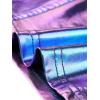 imageAllegra K Metallic Crop Top for Womens Sleeveless Cut Out Party Clubwear Holographic Tank TopsBlue Purple