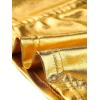 imageAllegra K Metallic Crop Top for Womens Sleeveless Cut Out Party Clubwear Holographic Tank TopsGold
