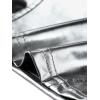 imageAllegra K Metallic Crop Top for Womens Sleeveless Cut Out Party Clubwear Holographic Tank TopsGrey