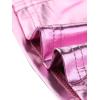 imageAllegra K Metallic Crop Top for Womens Sleeveless Cut Out Party Clubwear Holographic Tank TopsHot Pink