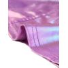imageAllegra K Metallic Crop Top for Womens Sleeveless Cut Out Party Clubwear Holographic Tank TopsLight Purple