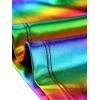 imageAllegra K Metallic Crop Top for Womens Sleeveless Cut Out Party Clubwear Holographic Tank TopsMulticolor