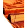 imageAllegra K Metallic Crop Top for Womens Sleeveless Cut Out Party Clubwear Holographic Tank TopsOrange