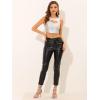 imageAllegra K Metallic Crop Top for Womens Sleeveless Cut Out Party Clubwear Holographic Tank TopsSilver