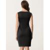 imageAllegra K Sheath Dress for Womens Business Teacher Sleeveless Boat Neck Professional Office DressesBlack