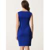 imageAllegra K Sheath Dress for Womens Business Teacher Sleeveless Boat Neck Professional Office DressesBlue