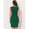 imageAllegra K Sheath Dress for Womens Business Teacher Sleeveless Boat Neck Professional Office DressesDark Green