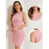 imageAllegra K Sheath Dress for Womens Business Teacher Sleeveless Boat Neck Professional Office DressesDark Pink