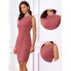 imageAllegra K Sheath Dress for Womens Business Teacher Sleeveless Boat Neck Professional Office DressesDark Red