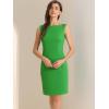 imageAllegra K Sheath Dress for Womens Business Teacher Sleeveless Boat Neck Professional Office DressesGrass Green