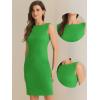 imageAllegra K Sheath Dress for Womens Business Teacher Sleeveless Boat Neck Professional Office DressesGrass Green