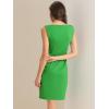 imageAllegra K Sheath Dress for Womens Business Teacher Sleeveless Boat Neck Professional Office DressesGrass Green