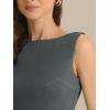 imageAllegra K Sheath Dress for Womens Business Teacher Sleeveless Boat Neck Professional Office DressesGrey