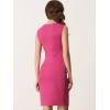 imageAllegra K Sheath Dress for Womens Business Teacher Sleeveless Boat Neck Professional Office DressesHot Pink