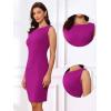 imageAllegra K Sheath Dress for Womens Business Teacher Sleeveless Boat Neck Professional Office DressesHot Purple