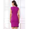 imageAllegra K Sheath Dress for Womens Business Teacher Sleeveless Boat Neck Professional Office DressesHot Purple