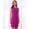 imageAllegra K Sheath Dress for Womens Business Teacher Sleeveless Boat Neck Professional Office DressesHot Purple