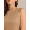imageAllegra K Sheath Dress for Womens Business Teacher Sleeveless Boat Neck Professional Office DressesKhaki